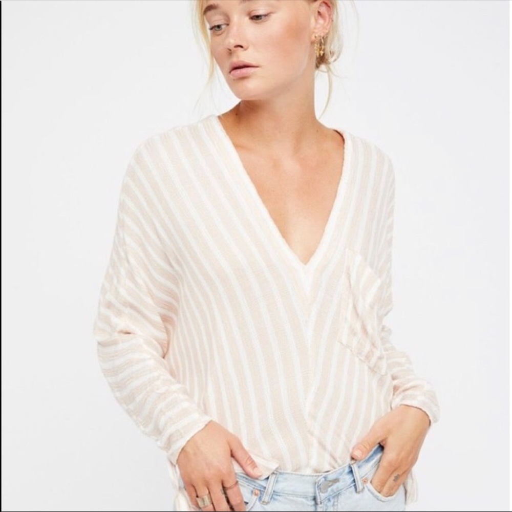 NWT Free People Morning Striped Dolman XS